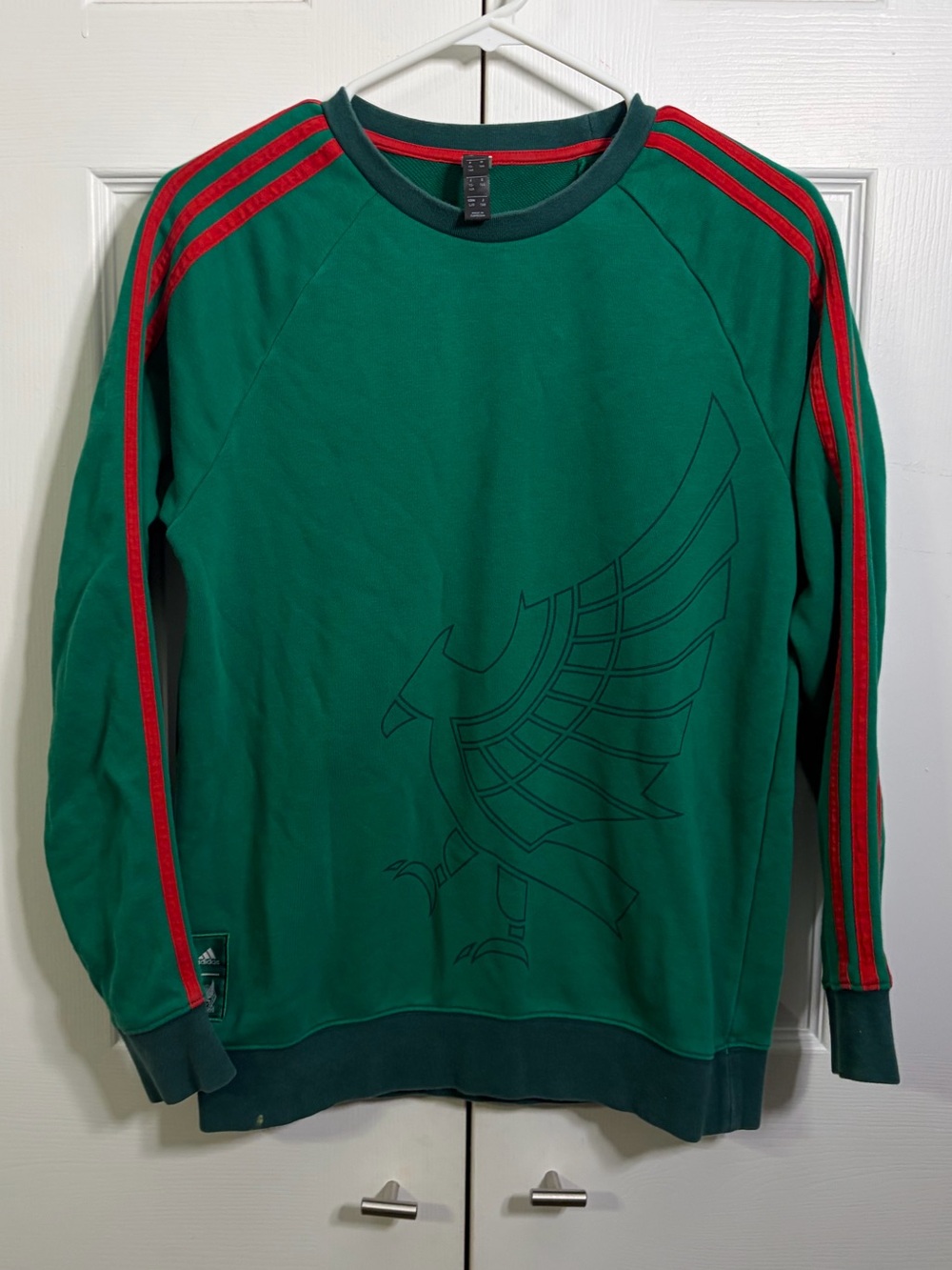Adidas boys Green Crewneck Sweater soccer Mexico national teams size large